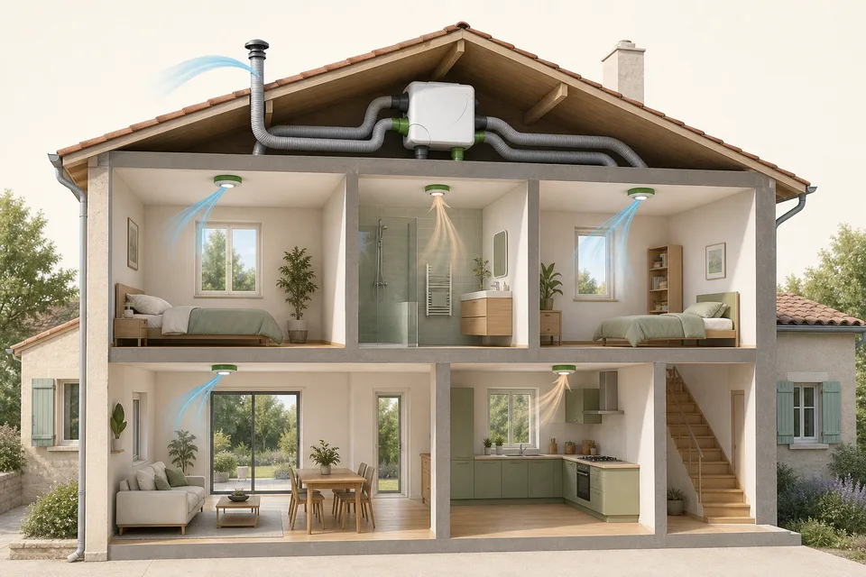 Système de ventilation d'une maison